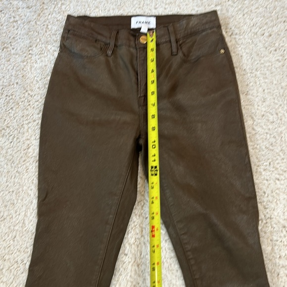 FRAME 25 Le High Skinny Coated cropped pants in EUC - Picture 8 of 13